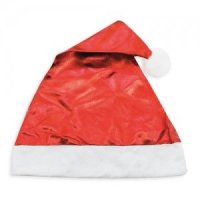 Bonnet Noël Rouge Métallisé